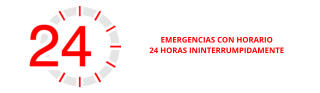 EMERGENCIAS CON HORARIO  24 HORAS ININTERRUMPIDAMENTE